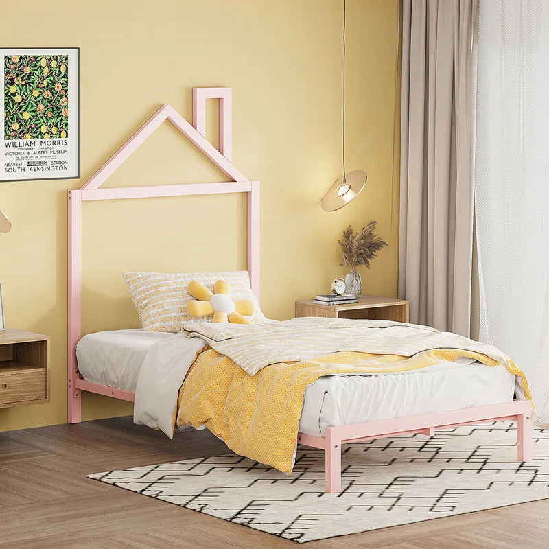 Furnishiaa Metal Platform Single Bed - Furnishiaa -  -